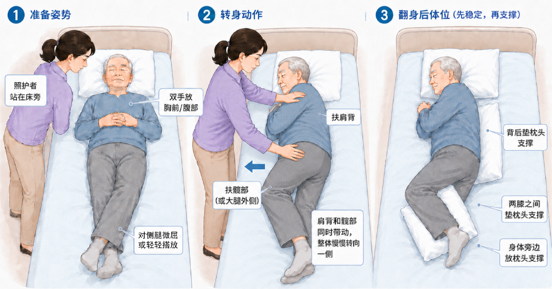 『附一科普』卧床老人如何翻身拍背？重点看这几个动作细节