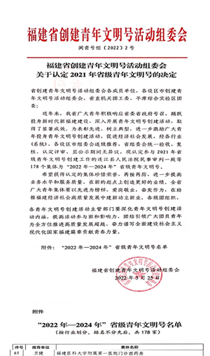 我院药学部门诊西药房喜获“省级青年文明号”称号